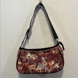 Sydney Love Red and Black Shoulder Bag with Adjustable Strap